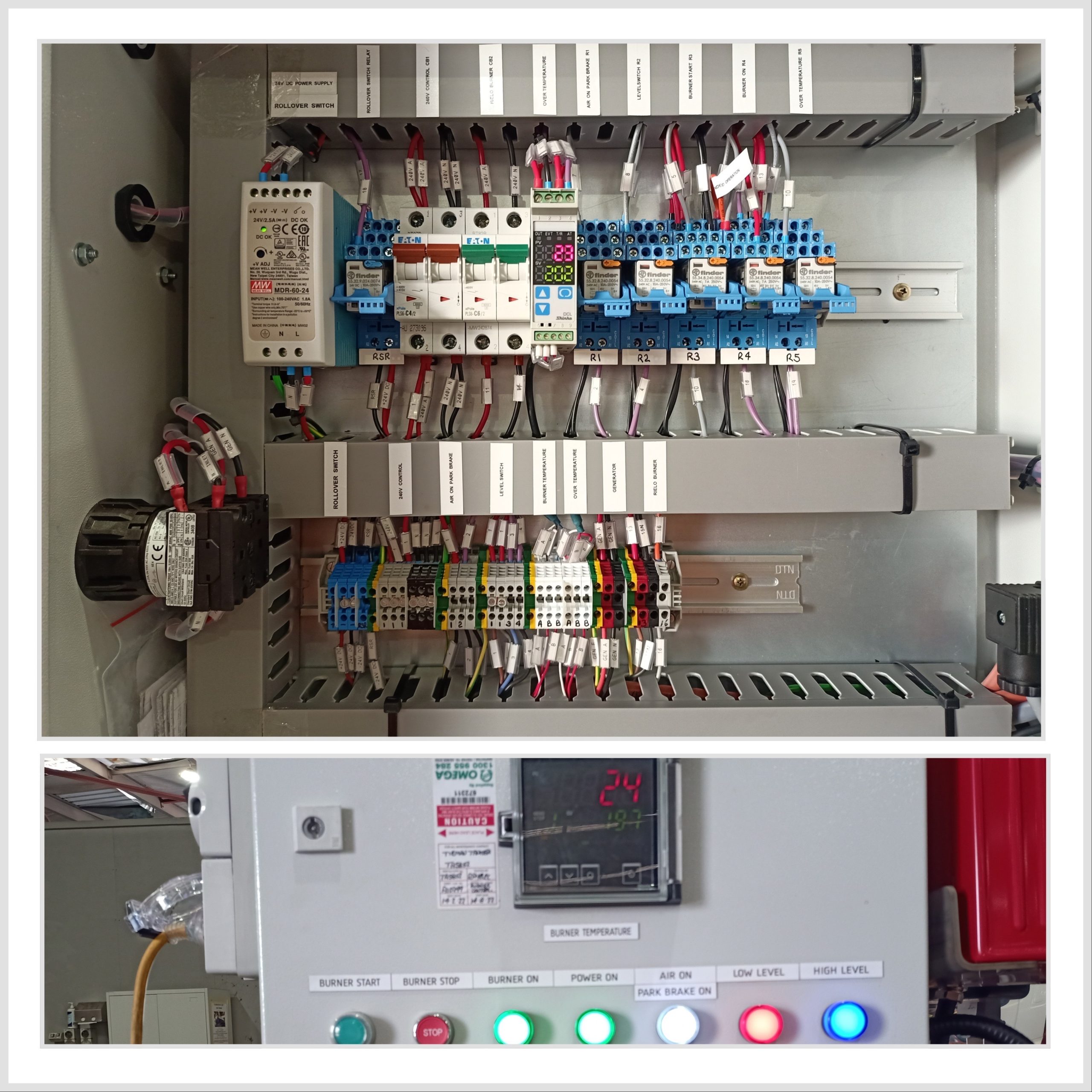 Custom Control Panel for Diesel Tanker Electrical Controls
